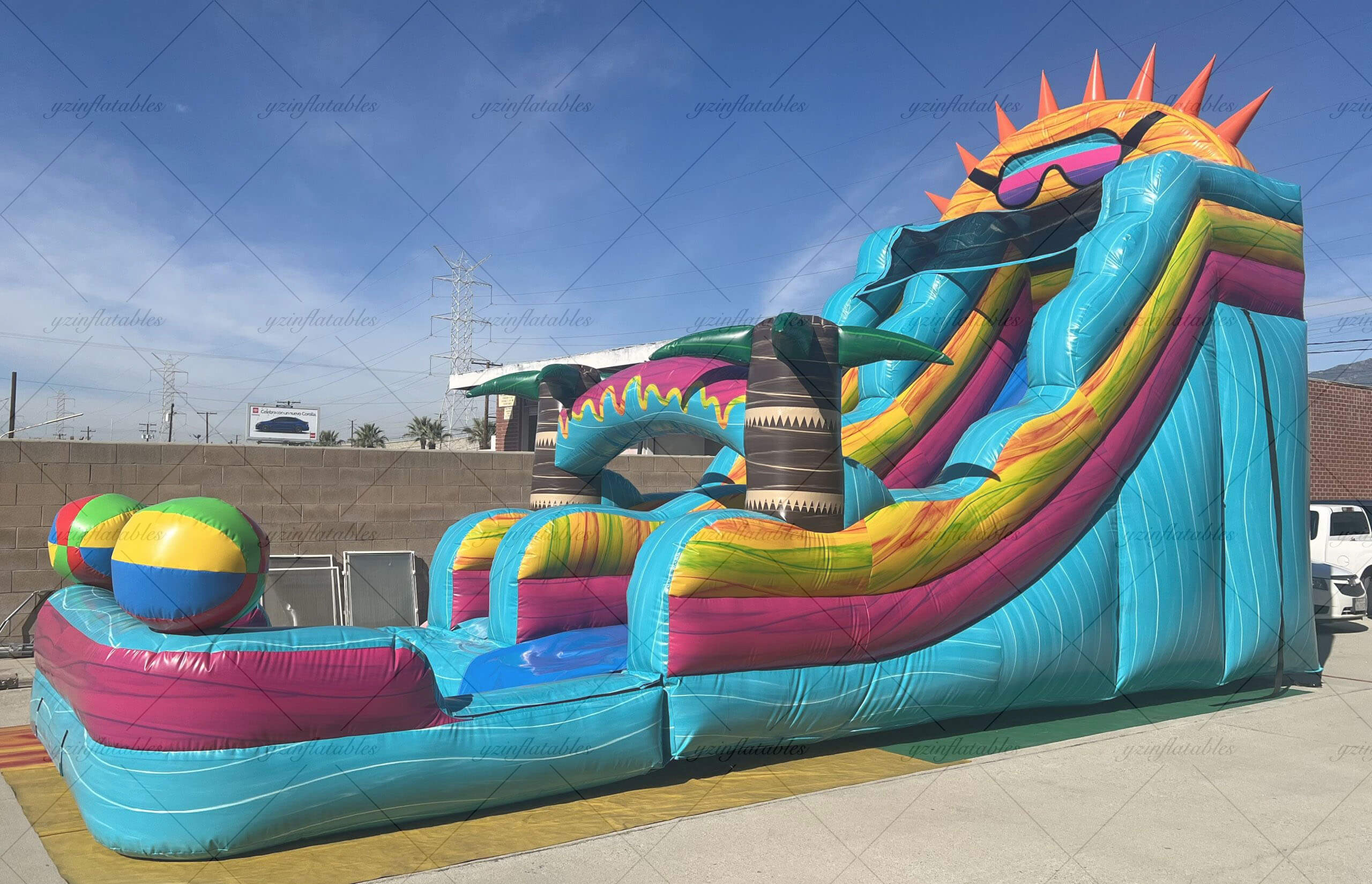 Inflatable water park equipment showcase